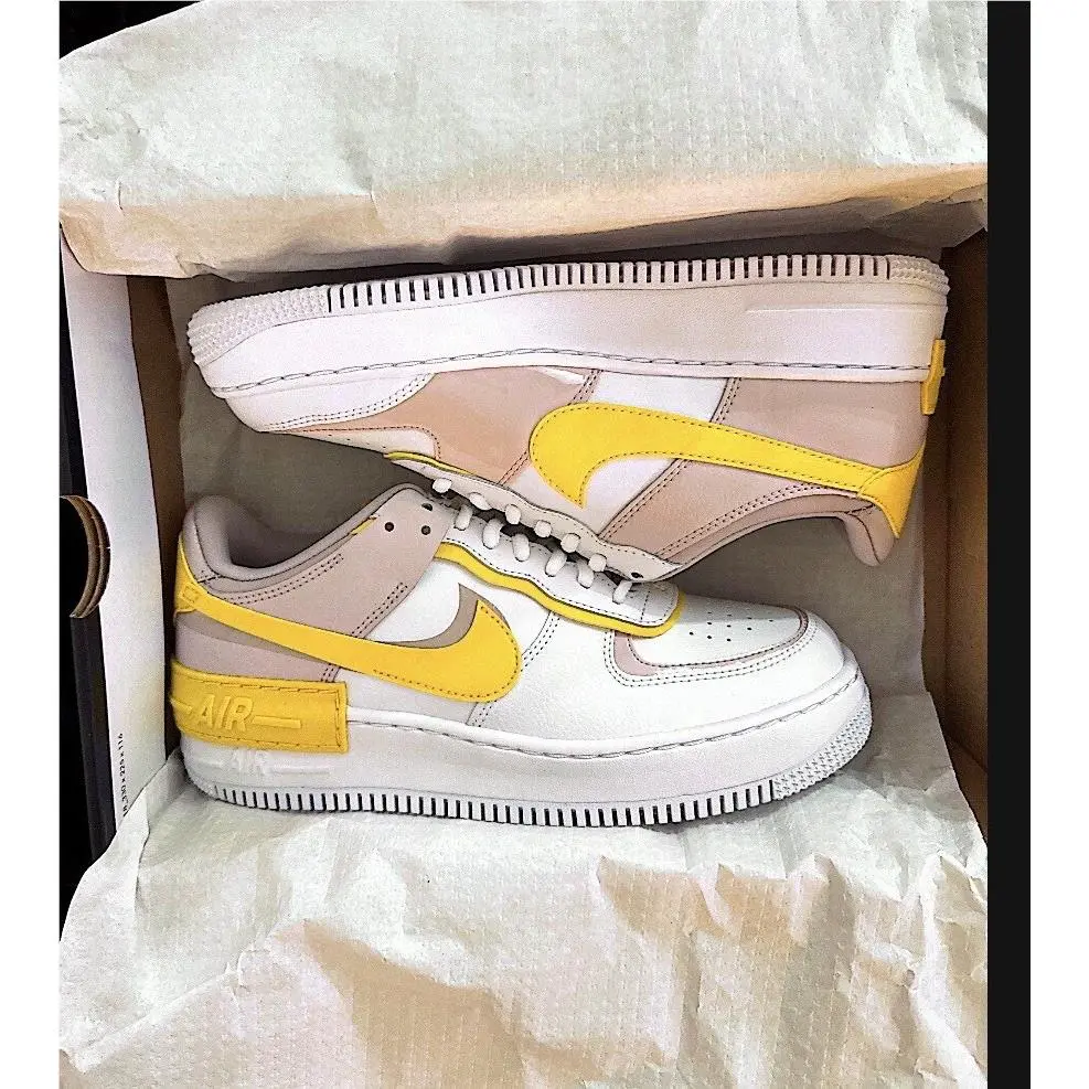 Air Force 1 Shadow Sunshine White/yellow/pink Low Top CJ1641-102 by Nike