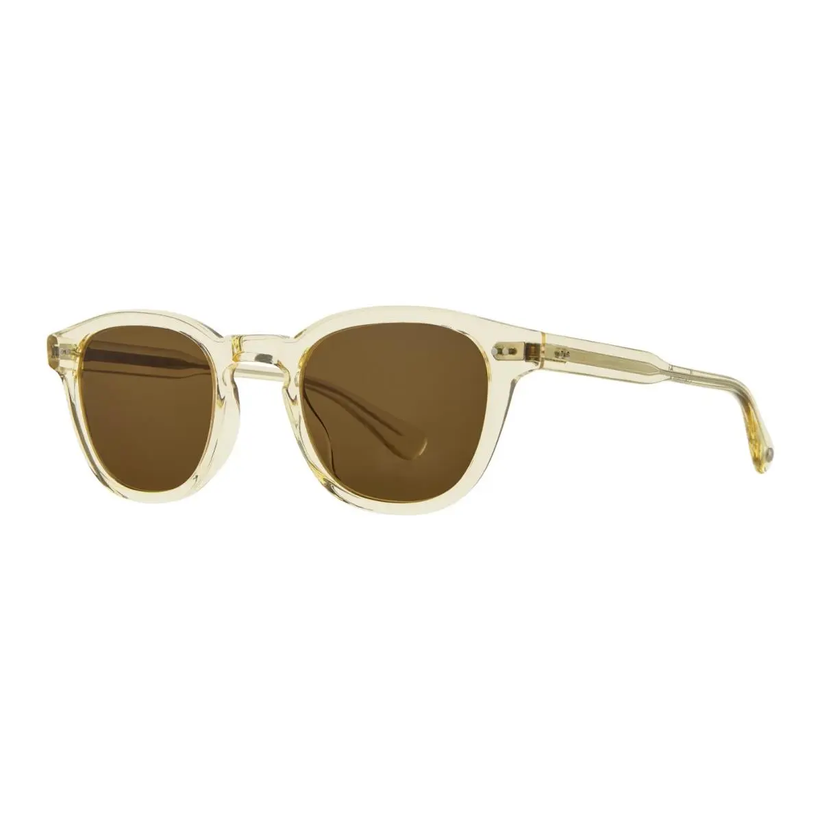 Garrett Leight Evan Sun Pure Glass/semi-flat Pure Coffee Pg/sfpcof Sunglasses