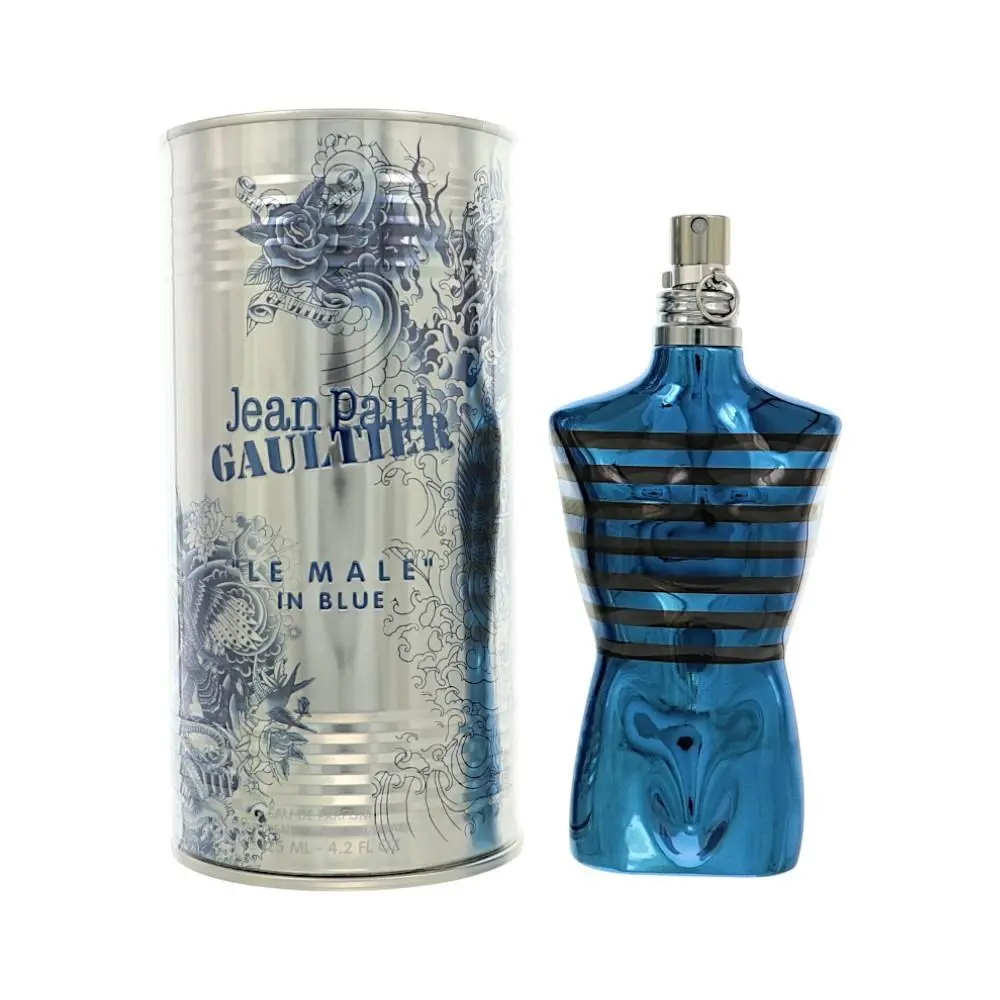 Le Male In Blue  Box For Men 4.2 Oz Eau De Parfum Spray by Jean Paul Gaultier
