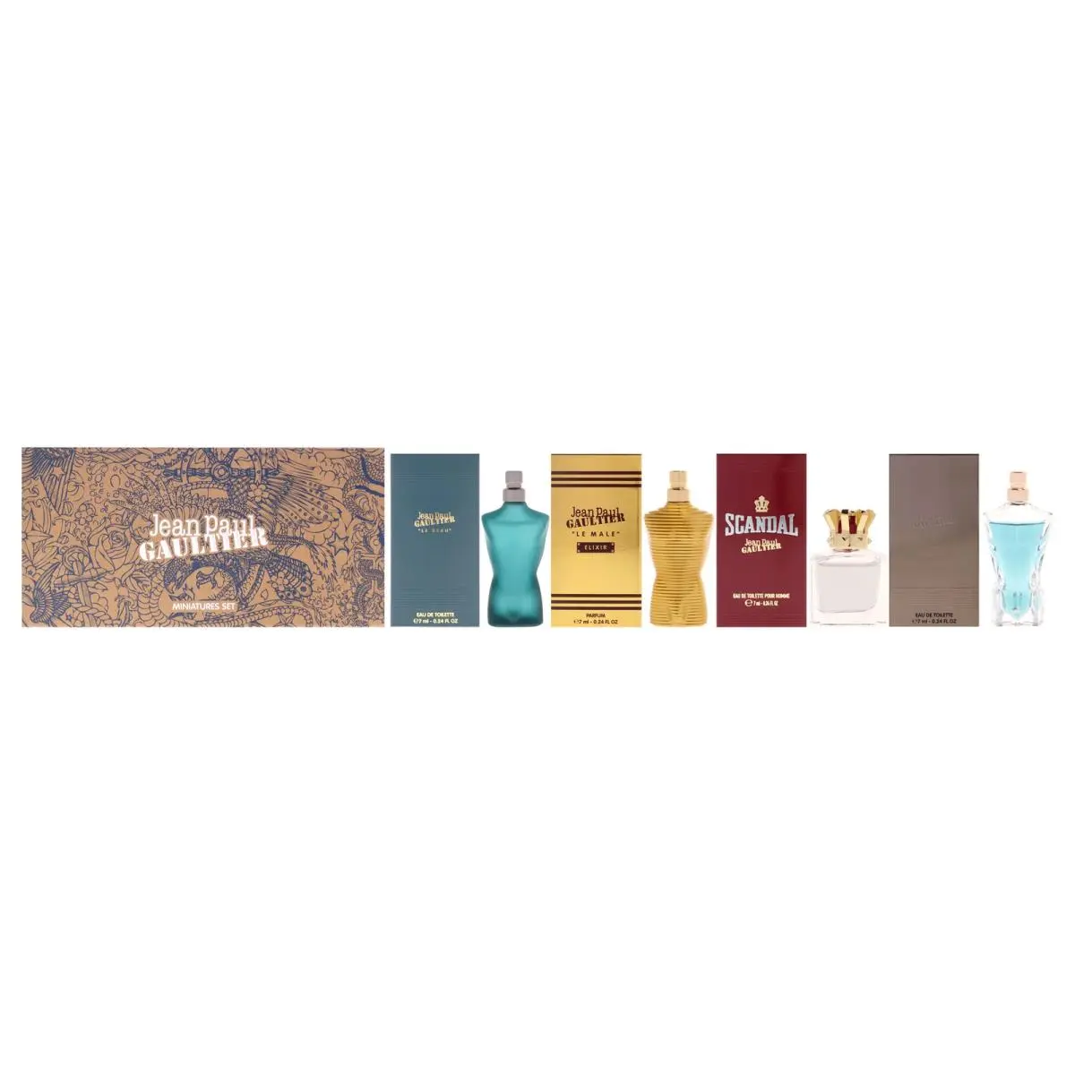 Jean Paul Gaultier Miniatures Set For Men - 4 Pc Gift Set 0.24oz