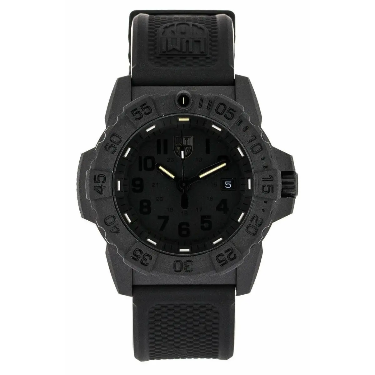 Luminox Navy Seal 3500 Series Quartz 45mm Black Rubber Men`s Watch XS.3501.BO - Dial: Black, Band: Black, Bezel: Black