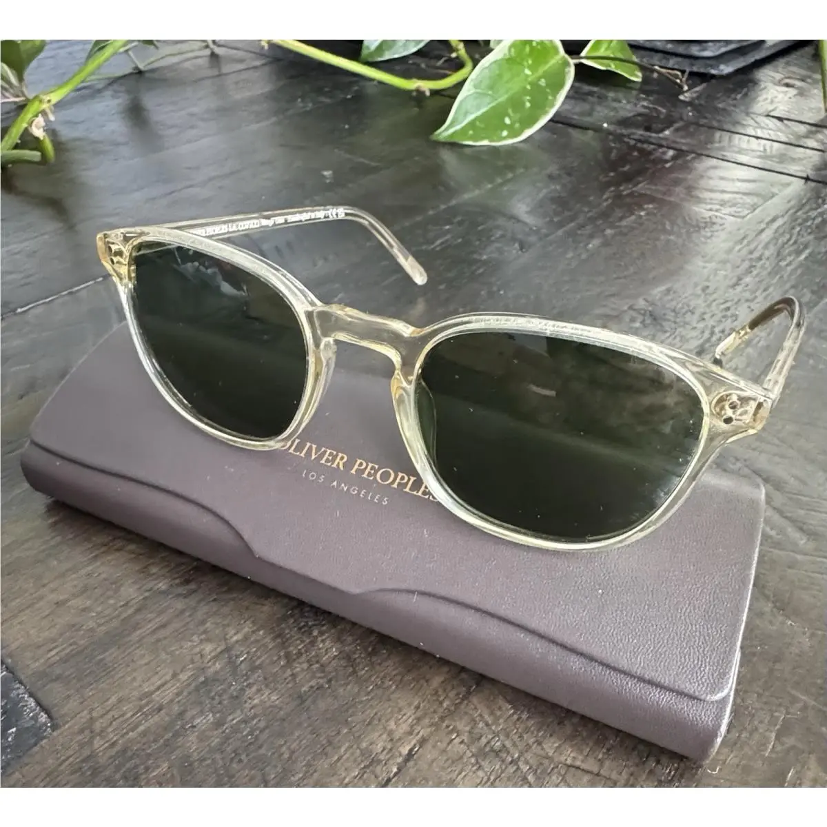 Fairmont Sun Sunglasses - Buff / Green OV5219S 109452 49mm by Oliver Peoples