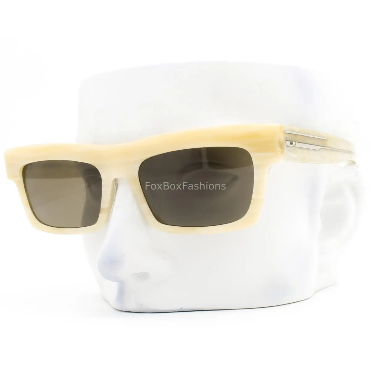 Khaite Sunglasses 1985C Beige Silk Horn OV5607SU with Case by Oliver Peoples