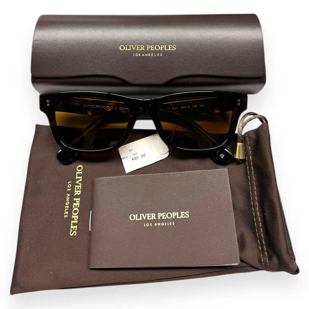 Rosson Sunglasses OV5540SU Brown Tortoise Breath Logo with Case by Oliver Peoples