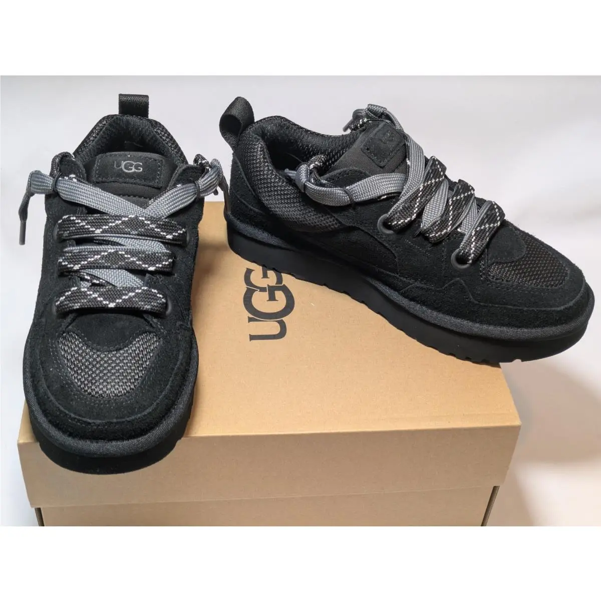 Ugg Lowmel Suede Mesh Sneakers Women`s Color Chestnut Black by UGG