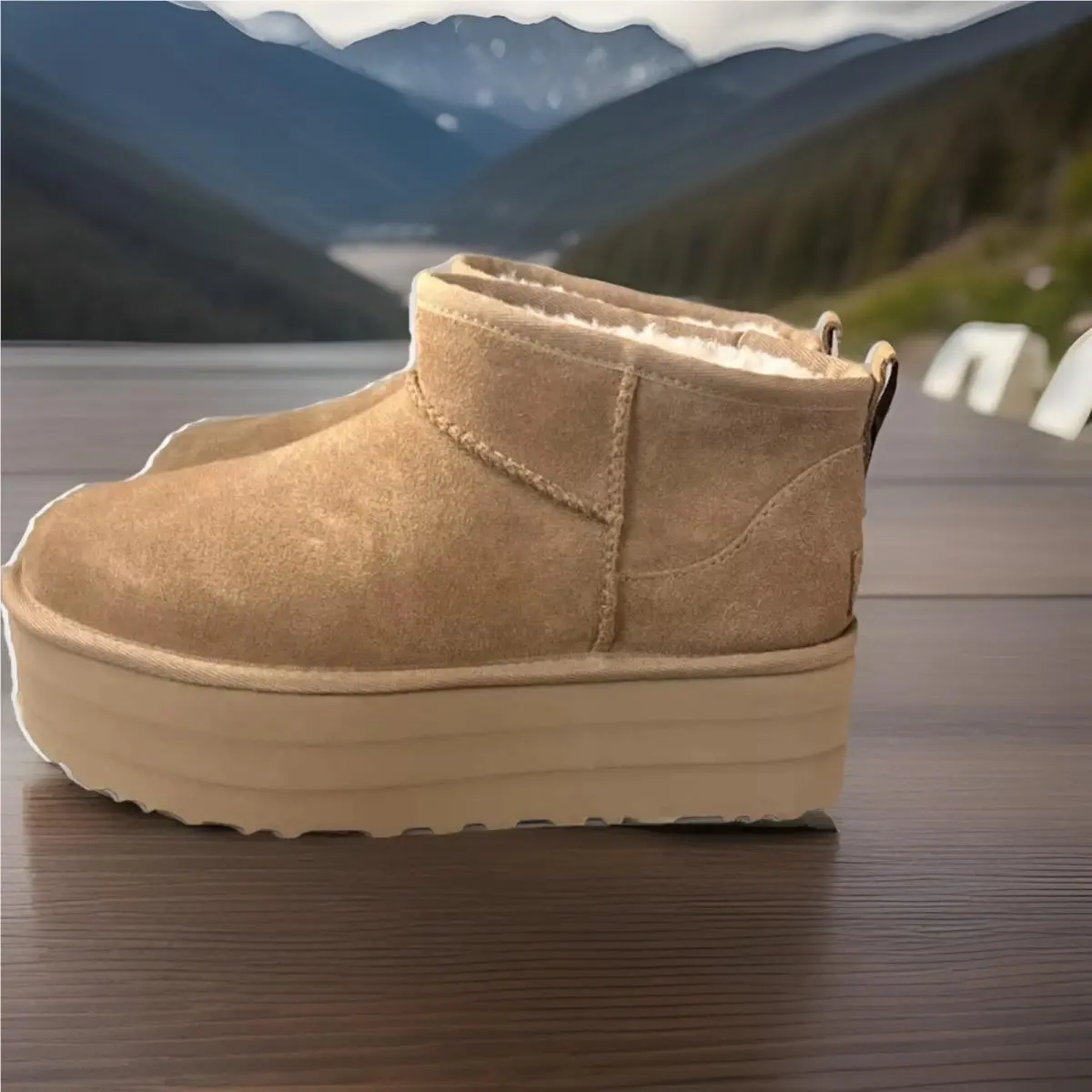 Ugg Classic Ultra Mini Platform Woman Chestnut Size 10 Boot 1135092