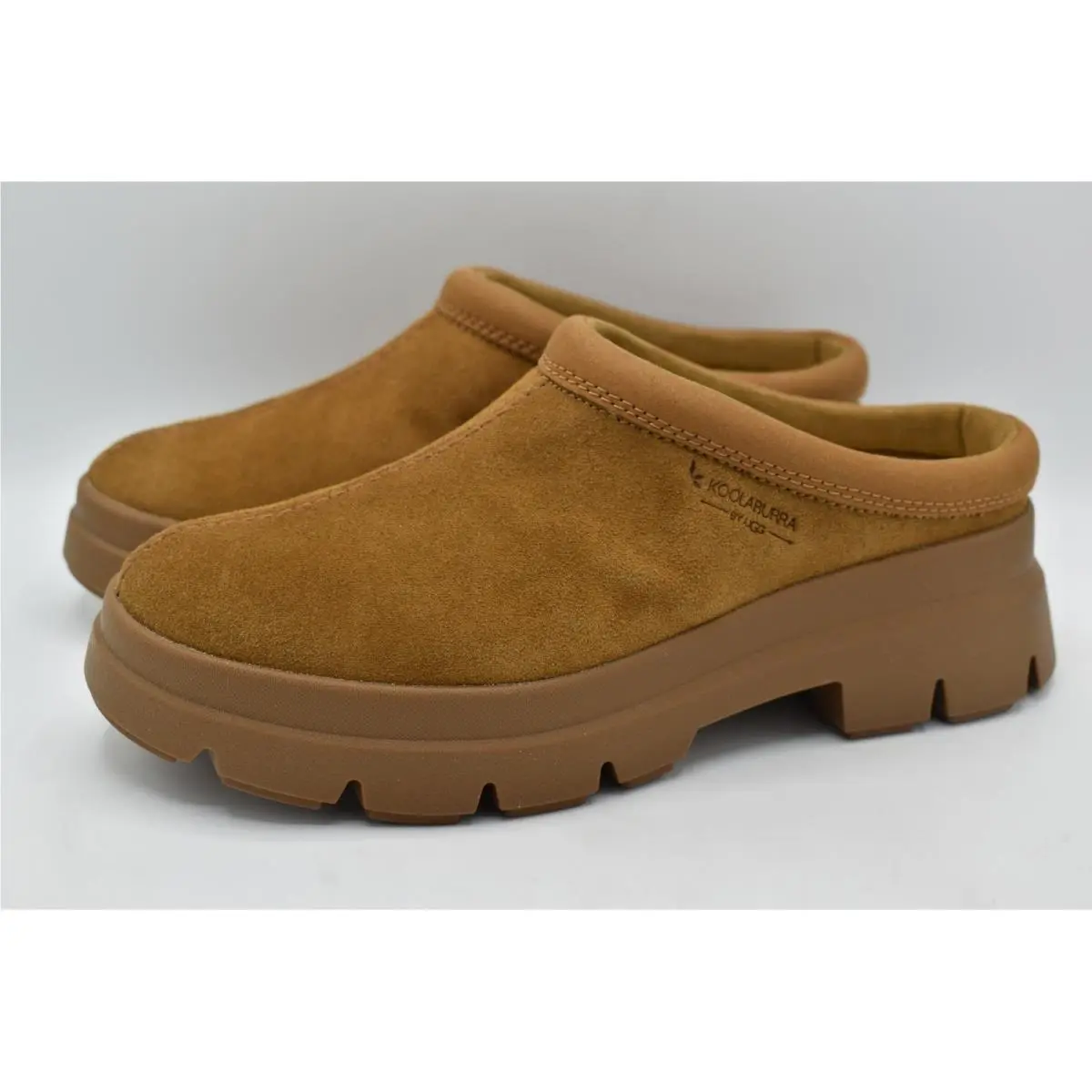 Koolaburra by Ugg Womens Size 9 Neerie Chestnut Suede Clogs Mules Shoes by UGG