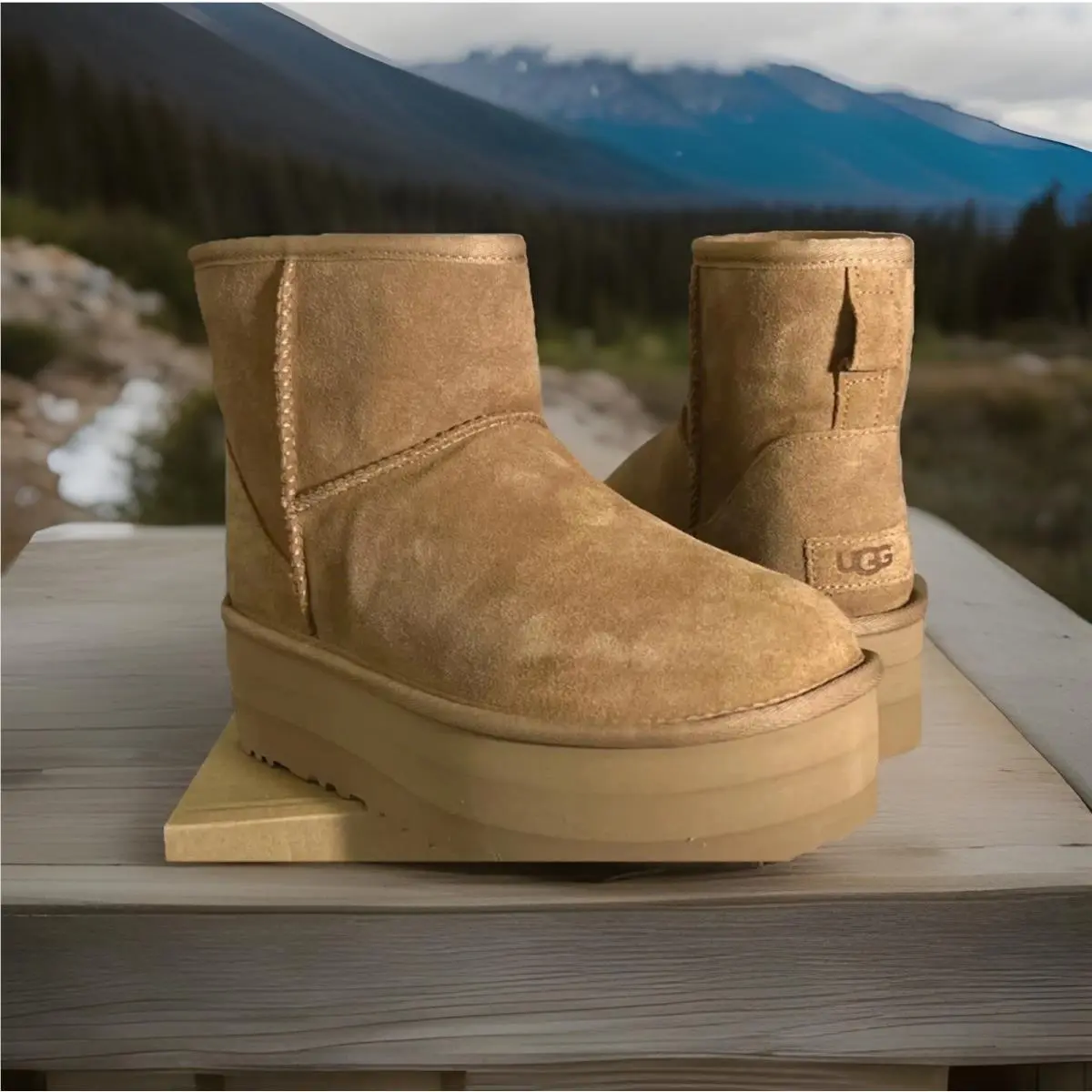 Ugg Classic Mini Platform Chestnut Size 10 Woman’s Boots 1134991 by UGG