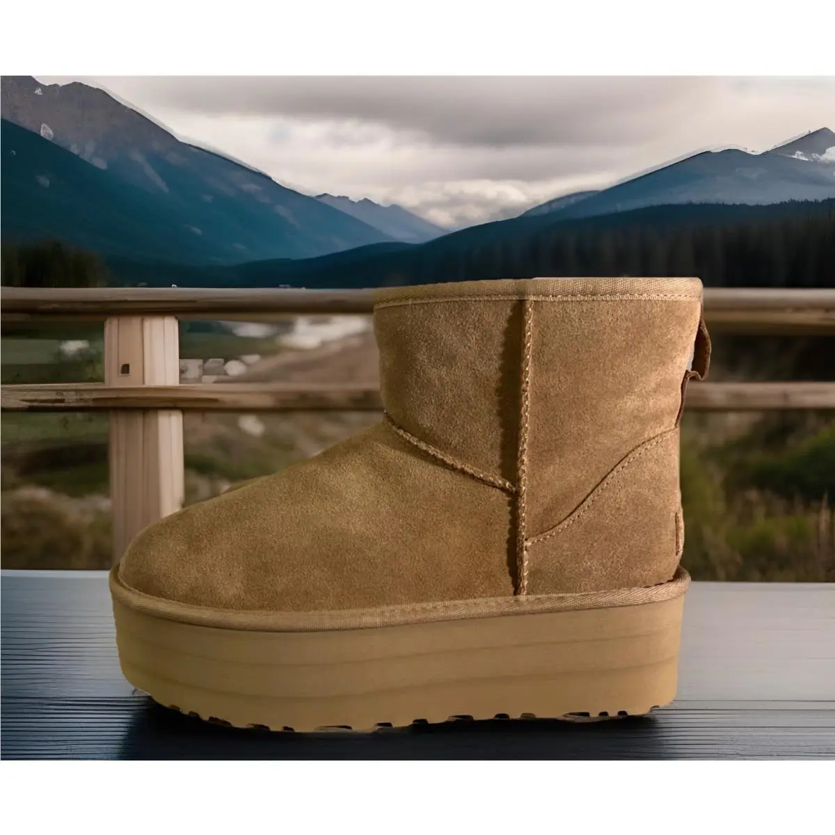 UGG shoes - UGG Classic Mini Platform 1134991 - Chestnut 4