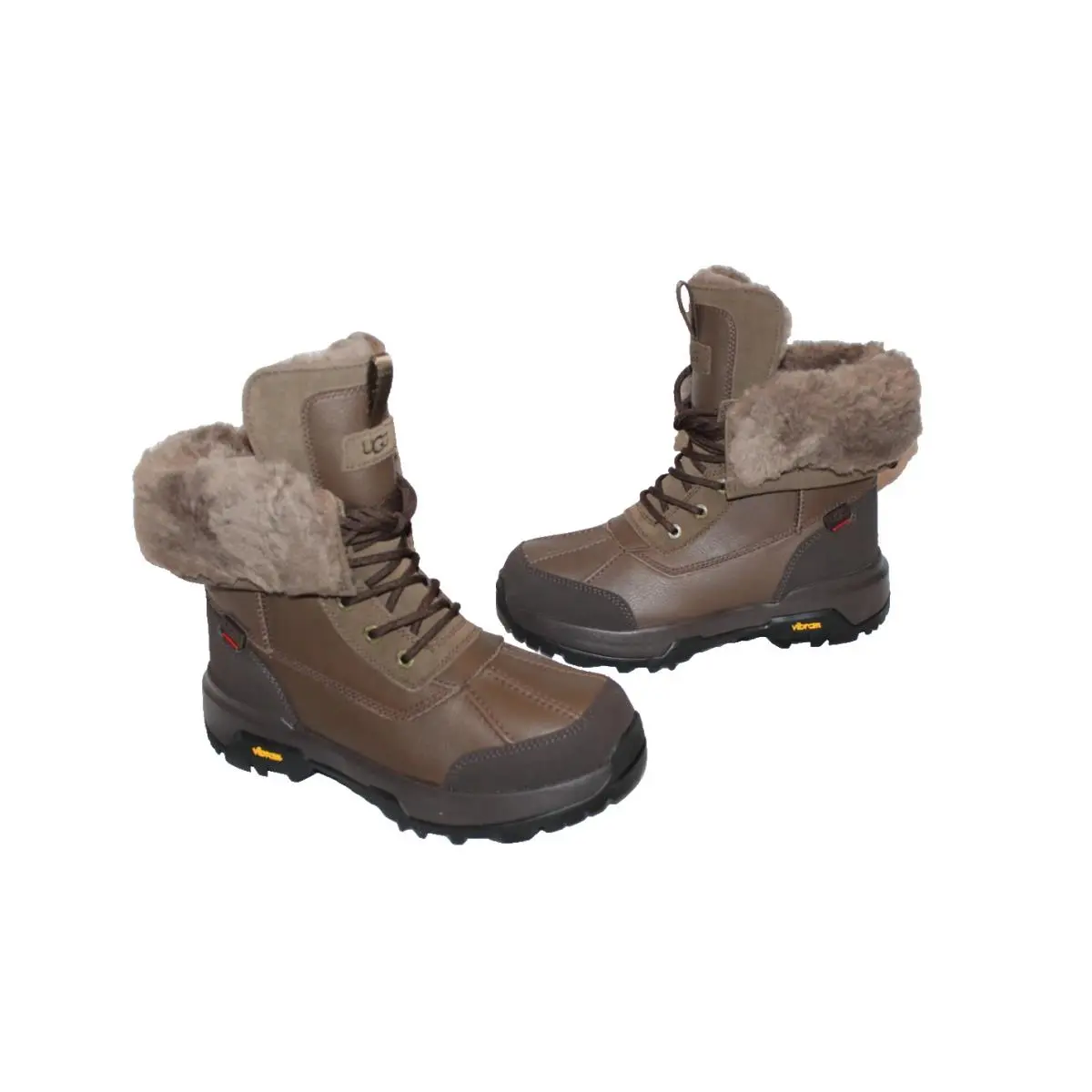 Ugg Women`s Adirondack Xxv Drkt Brown Leather Winter Boots Men 7 Women 8.5 by UGG