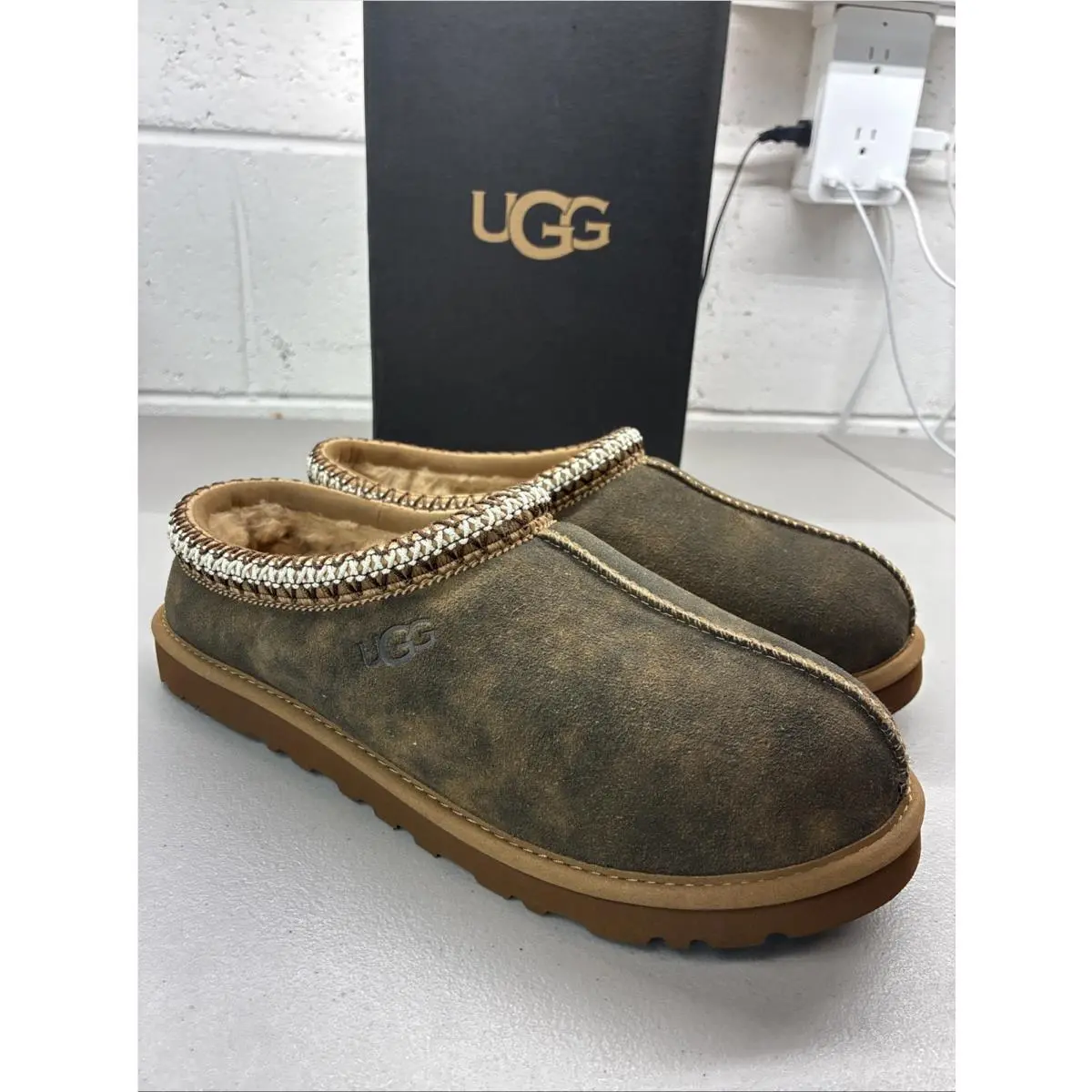 Mens Size 8 Ugg Tasman Baxter Slipper Chestnut Shoes 1173810