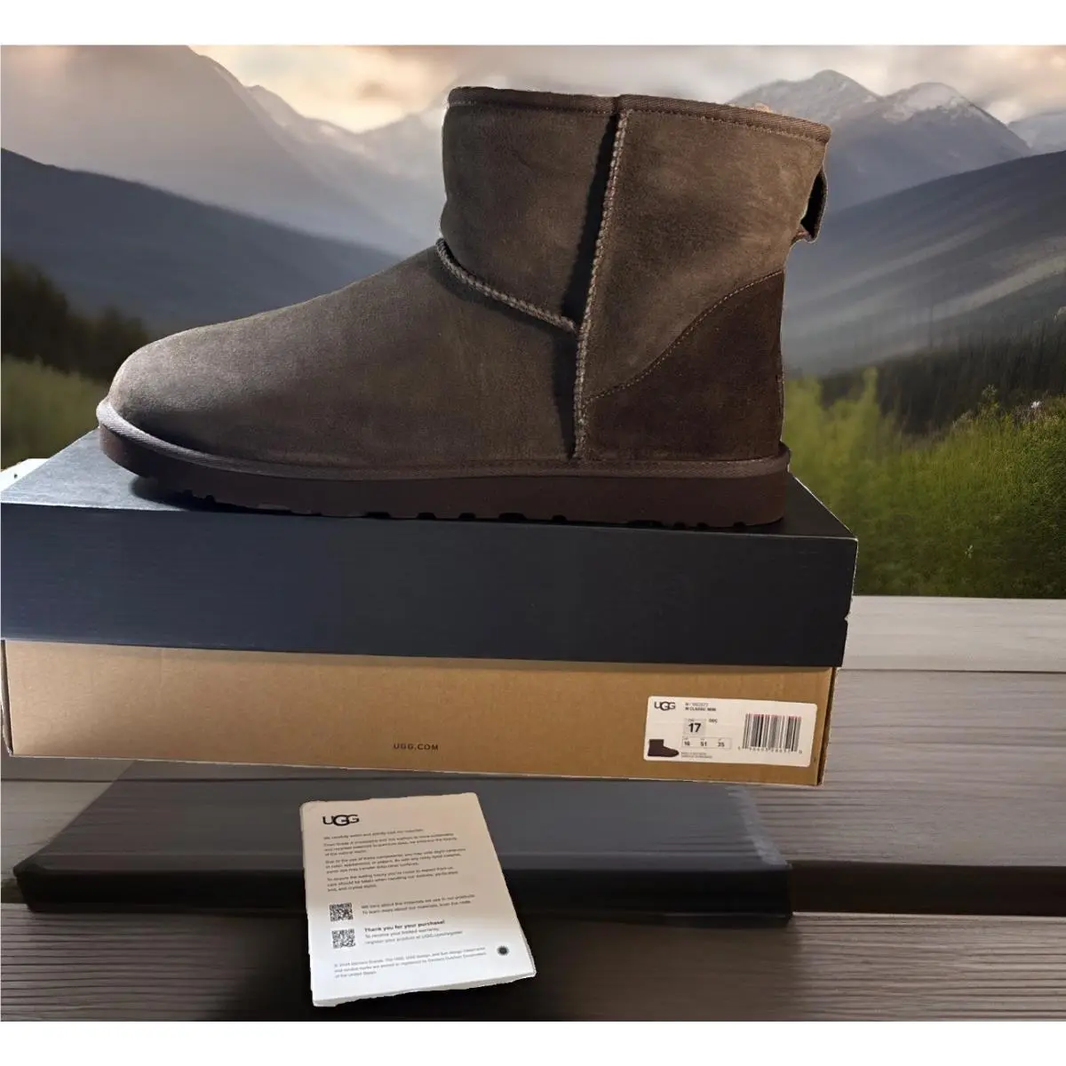 Ugg Men’s Classic Mini Boots Dusted Cocoa Size 17 1002072