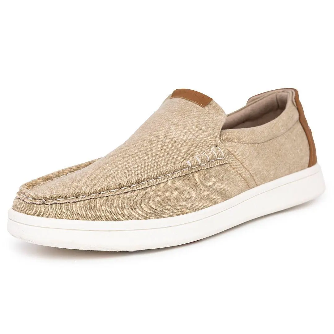 Men`s Slip-on Loafers Casual Moc Toe Sneakers Boat Shoes Slipper sand by Nautica