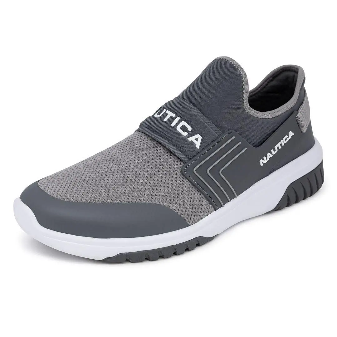 Men`s Casual Fashion Sneakers Wide Width grey mix colnor by Nautica