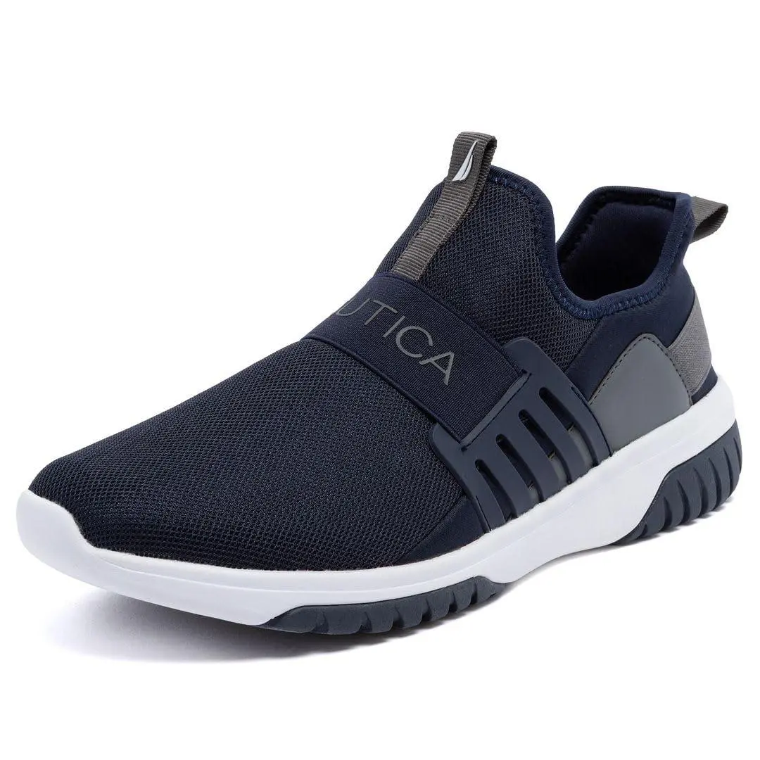 Men`s Casual Fashion Sneakers Wide Width navy charcoal junyo by Nautica
