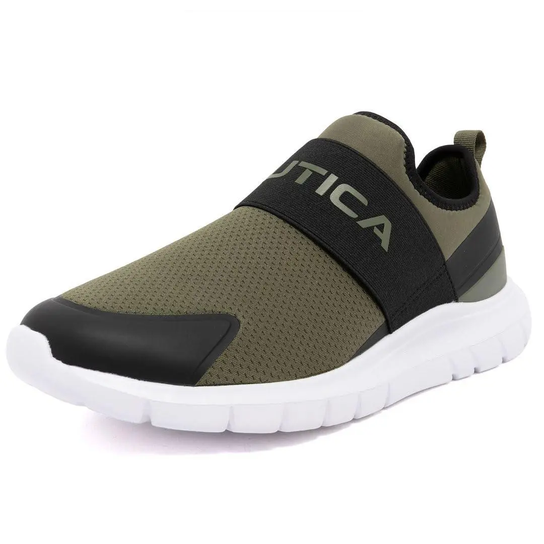 Men`s Casual Fashion Sneakers Wide Width olive waldros by Nautica