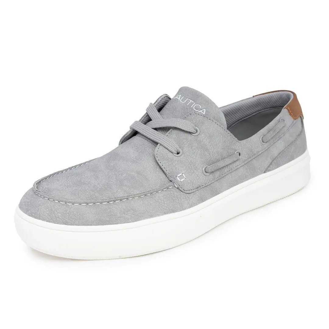 Men`s Boat Shoe Lace-up Casual Loafers Comfort Sneaker grey ankar by Nautica
