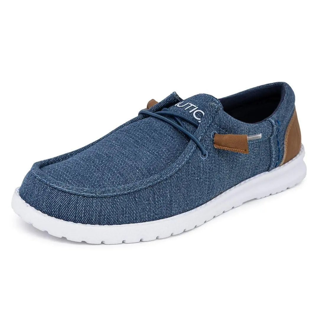 Men`s Comfort Loafers Slip-on Boat Shoe Lightweight Casual denim by Nautica