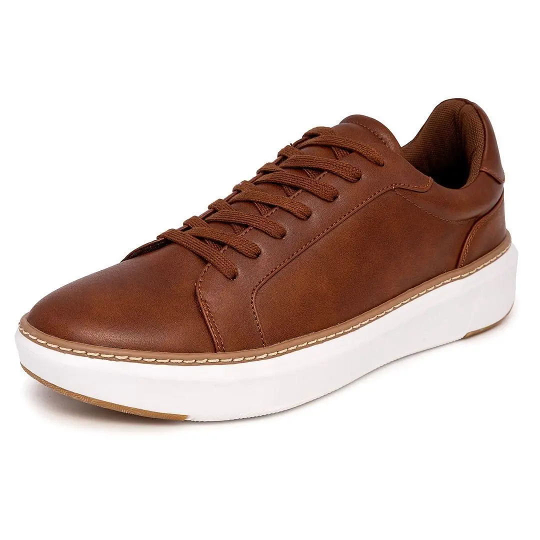 Men`s Court Walking Shoes Comfortable Sneakers For Casual Fashion cognac donley by Nautica