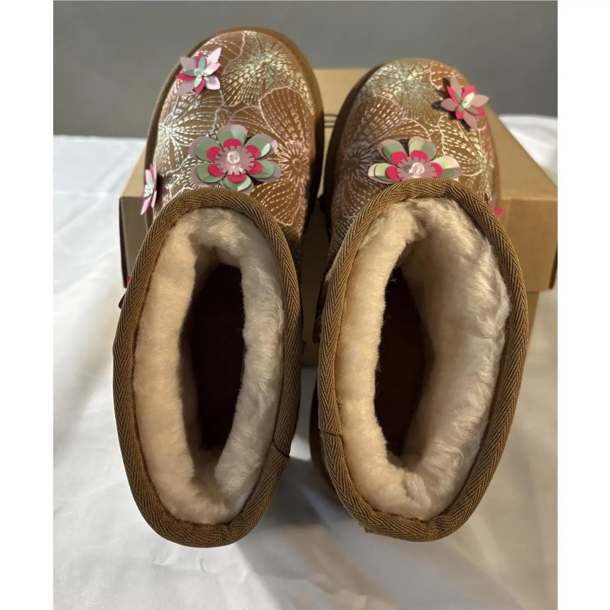 UGG shoes - UGG Classic Mini Meadow 1181014 - Chestnut 8