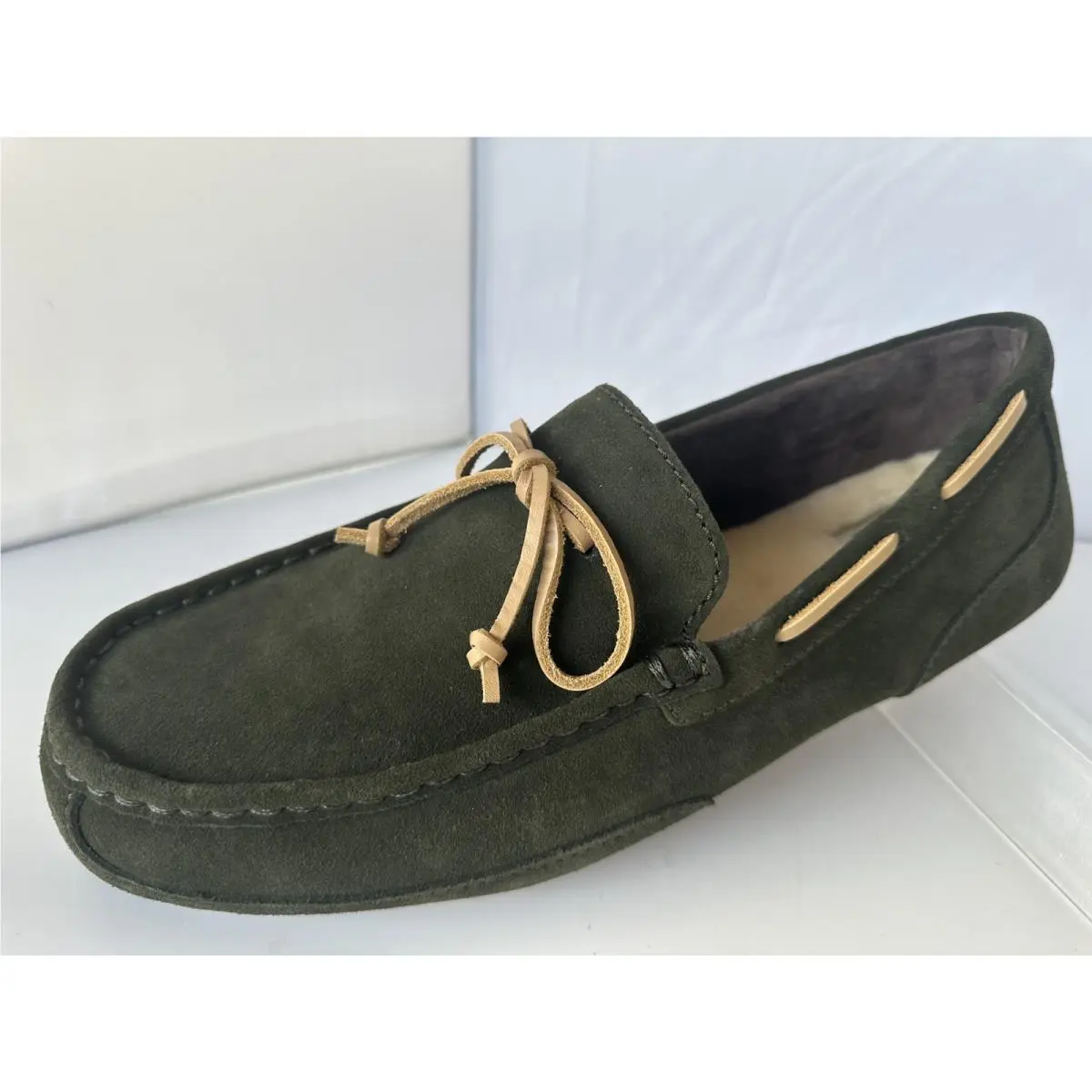 Ugg Men`s Shoes Slippers Size 12 Casual Suede Fur Loafers Green by UGG