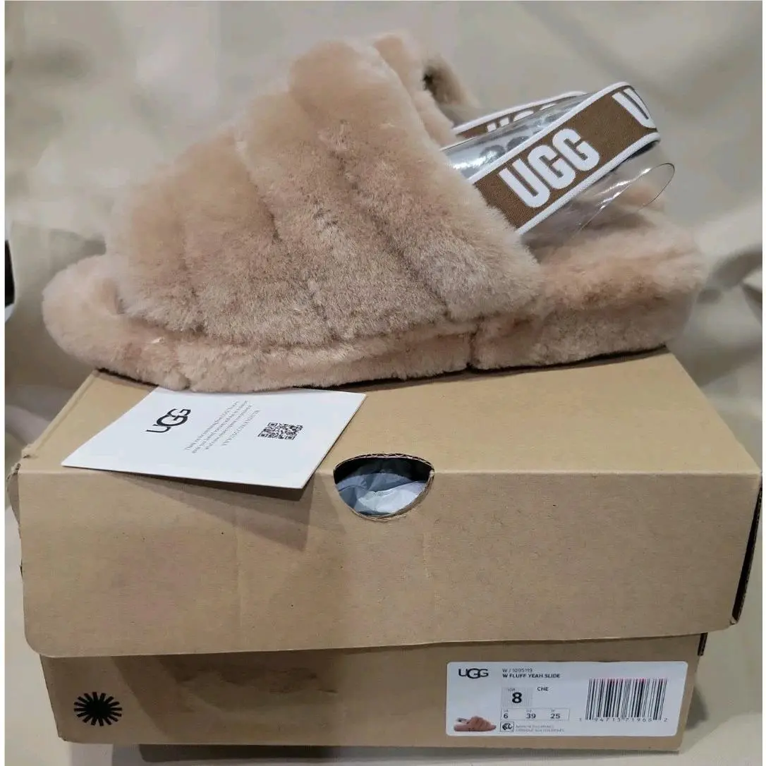 Ugg Women`s Fluff Yeah Slide Slipper - 1095119 Chestnut Sz.8 by UGG