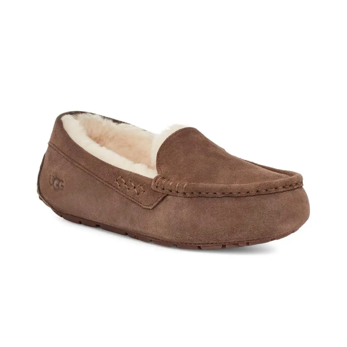 Women`s Ugg Ansley Slip On Moccasin Slippers Espresso SZ 5