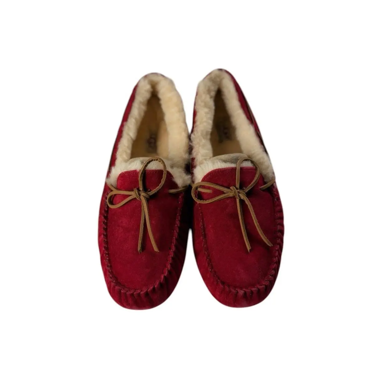 Ugg Australia Women Dakota Jester Red Suede Moccasin Slippers 5612 Size 11 by UGG