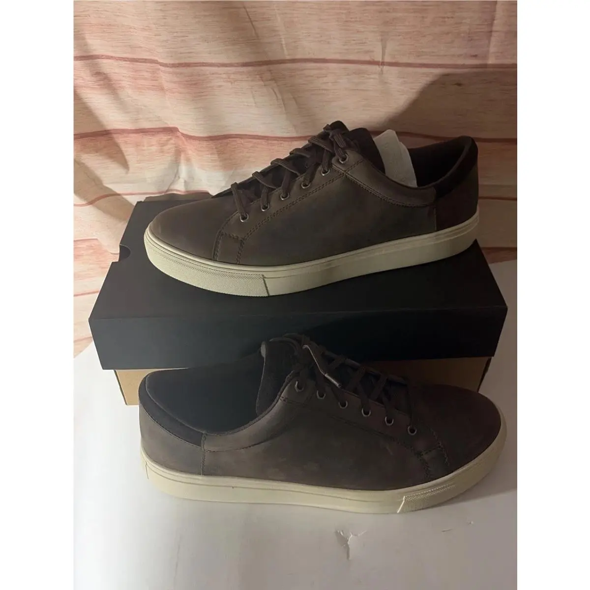 Ugg Baysider Low Weather Sneakers Men`s 14 Brown Lace Up by UGG