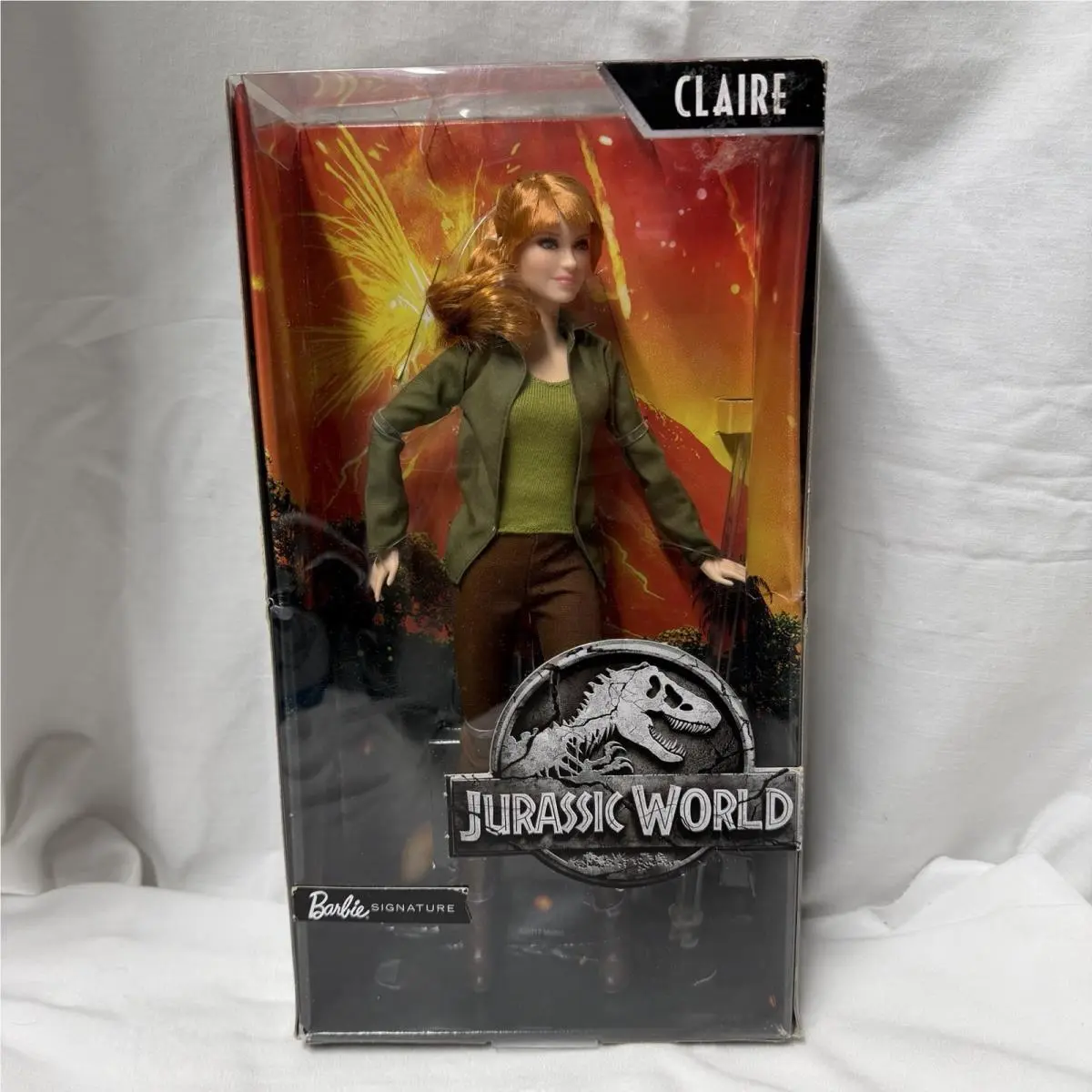 2017 Mattel Barbie Signature Jurassic World Claire Doll FJH58 Nrfb Box Wear