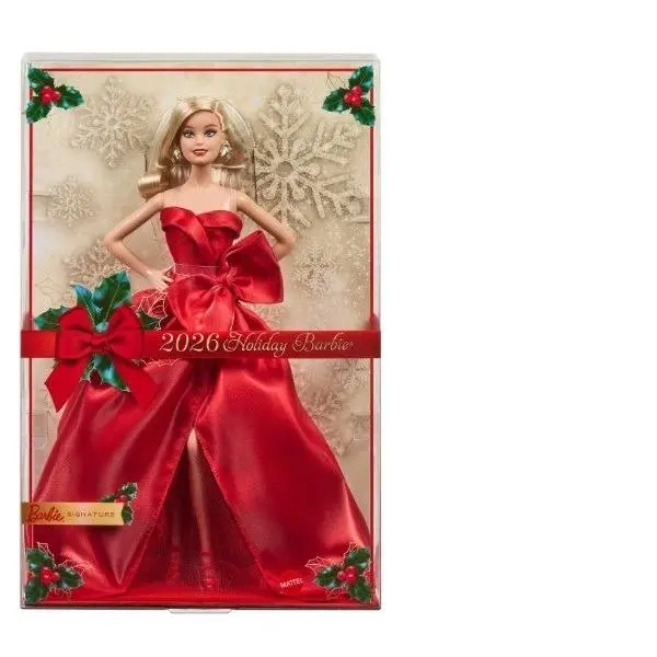 2026 Holiday Barbie Blonde with Shipper JJX70 IN Stock Now