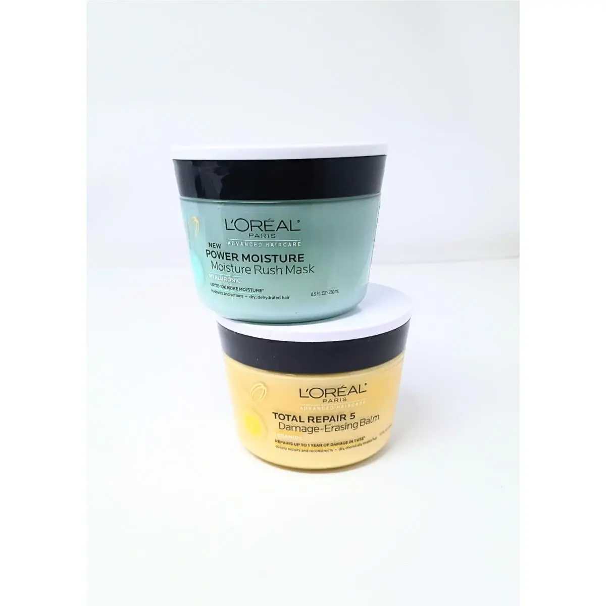 L`oreal Paris Power Moisture Rush + Total Repair 5 Hair Masks 8.5oz/250ml by L'Oréal
