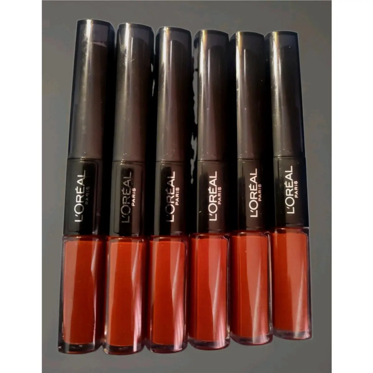 6 Pack L`oreal Paris Infallible Pro Last 2 Step Lipstick 213 Continual Crimson by L'Oréal