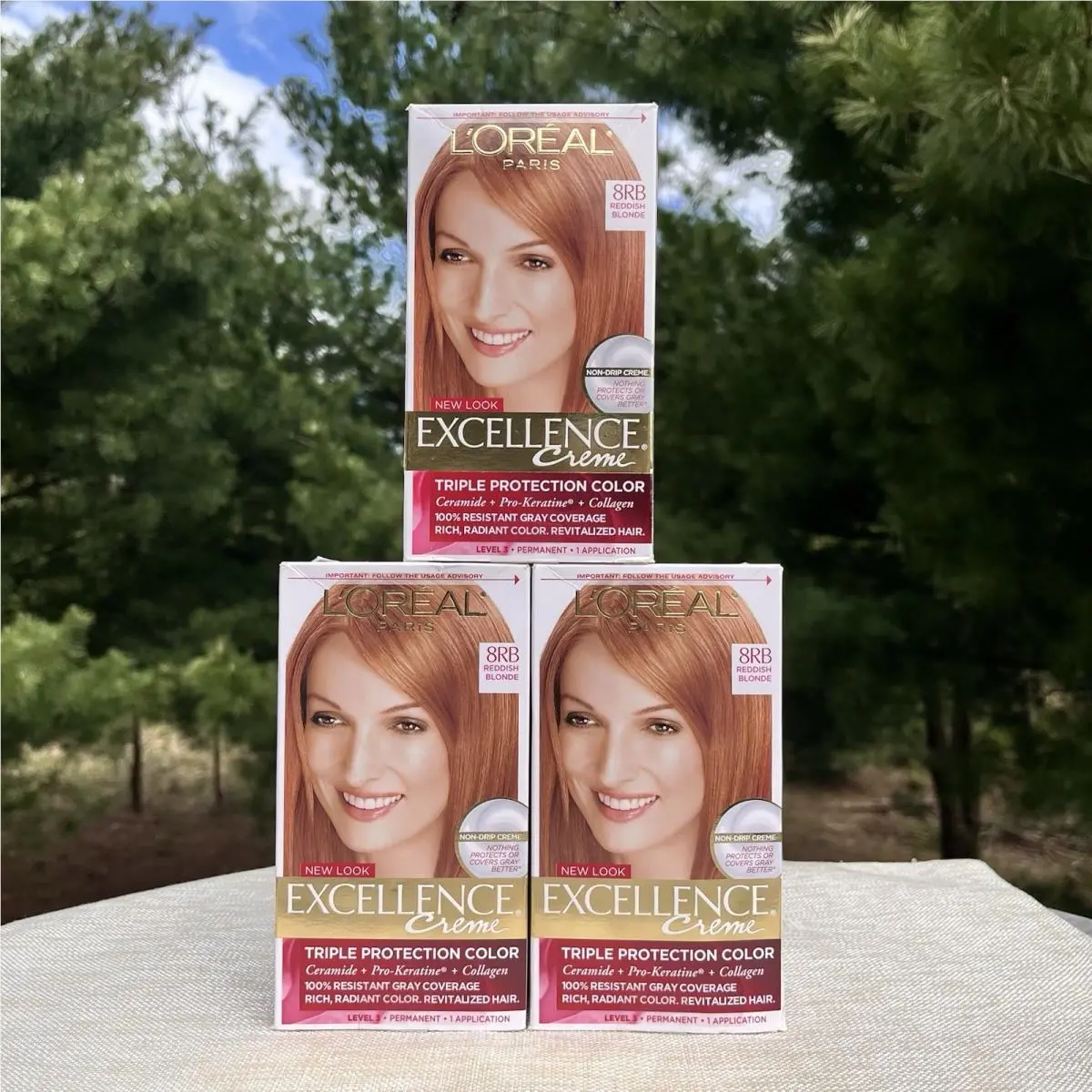 L`oreal Excellence Creme Hair Color 8RB Reddish Blonde Formula 3 by L'Oréal