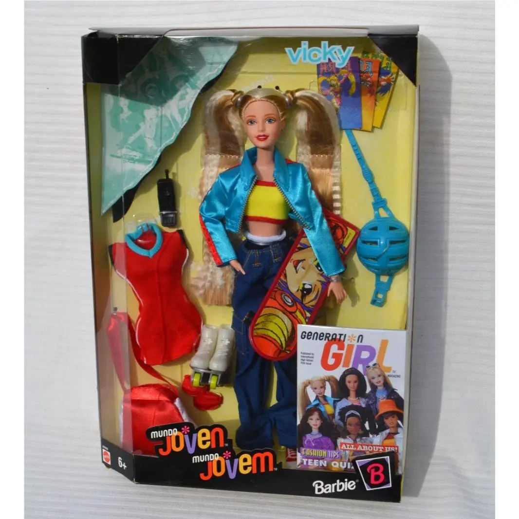 Generation Girl Mundo Joven Vicky Spanish Language Edition Doll Barbie 1998