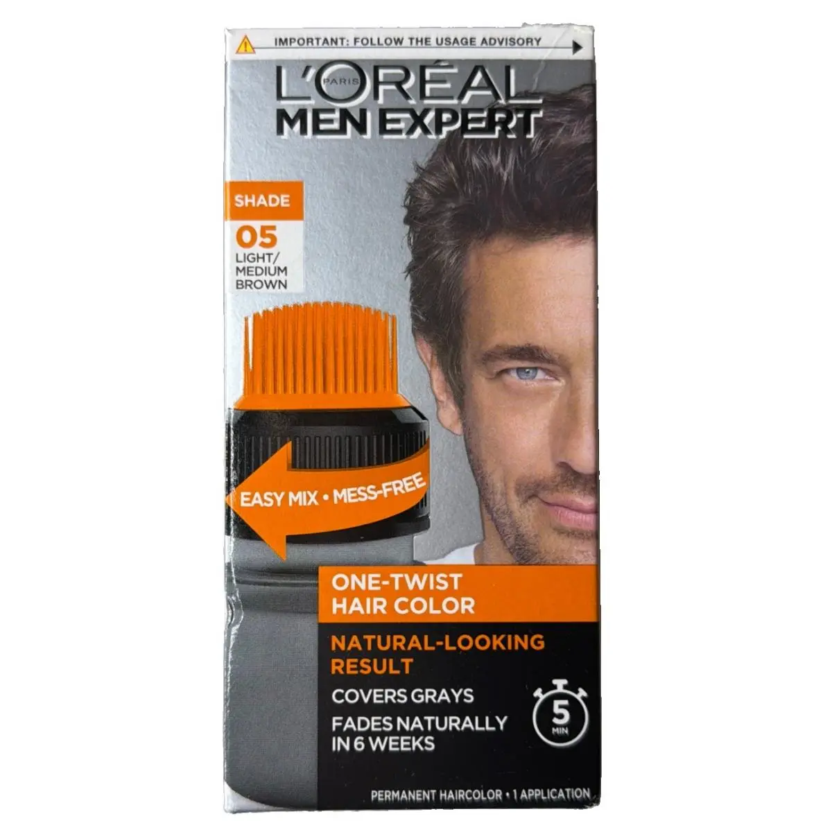 Loreal Paris Men Expert One-twist Hair Colour Dye Natural Brown 05 by L'Oréal