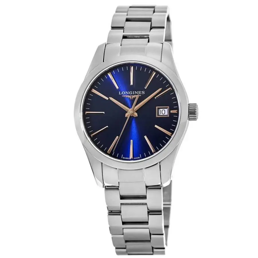 Conquest Classic Blue Dial Stainless Women`s Watch L2.286.4.92.6 by Longines