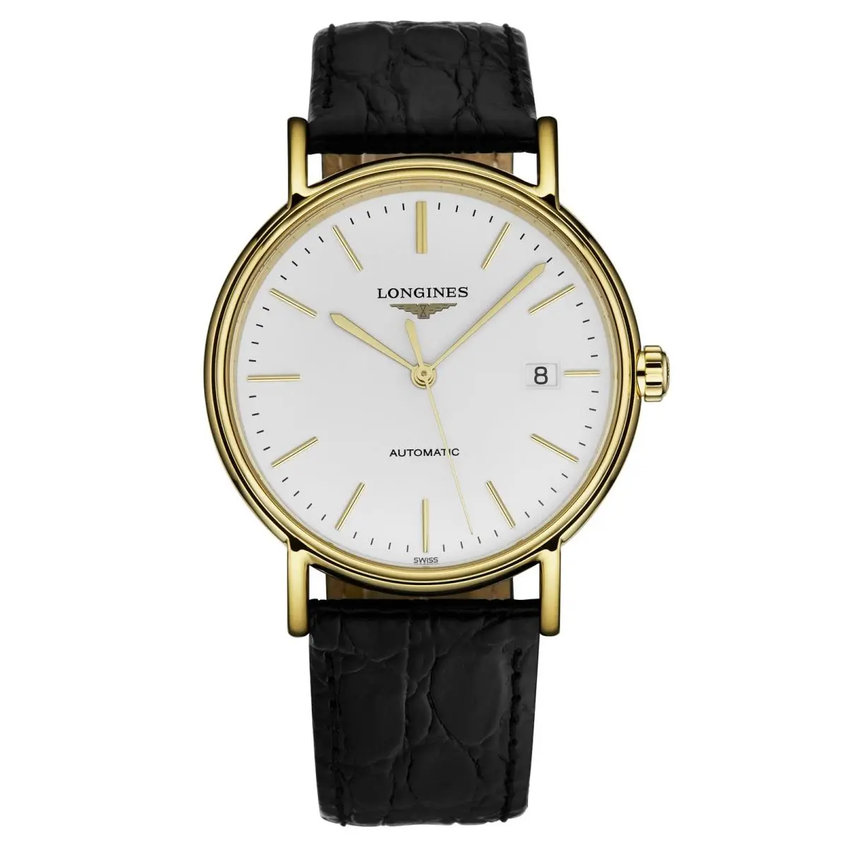 Presence White Dial Leather Automatic Watch L4.922.2.12.2 by Longines
