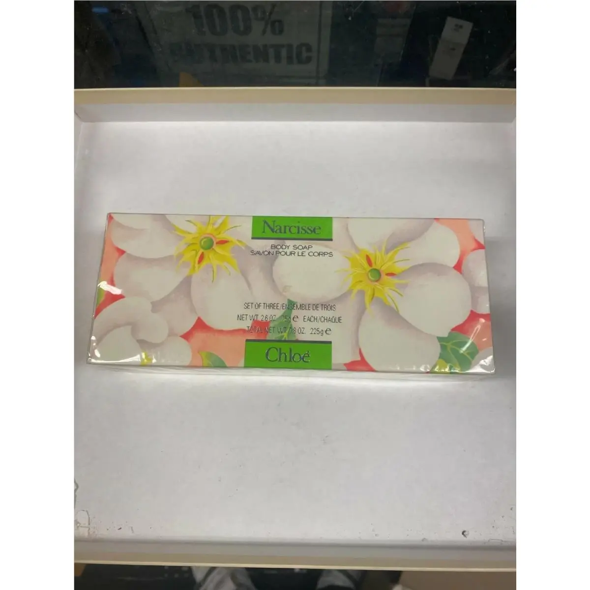 Chloe Narcisse 3x75g/2.6oz Body Soap Set For Women Vintage Boxed