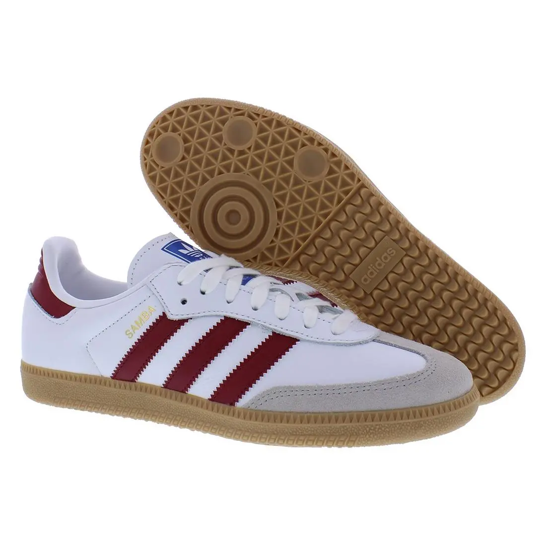 Samba OG Mens Shoes Size 4.5 Color: White/black/grey by Adidas