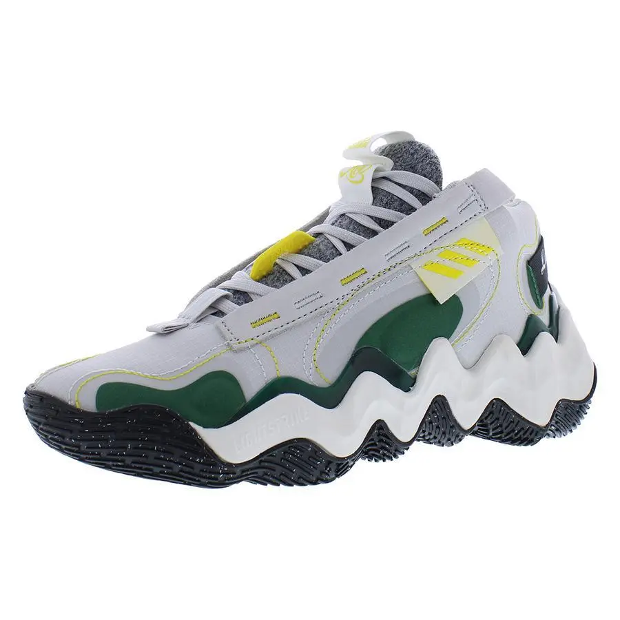 Adidas Exhibit B Mid Candace Womens Shoes - Grey One/Silver Metallic/Team Dark Green, Main: Grey