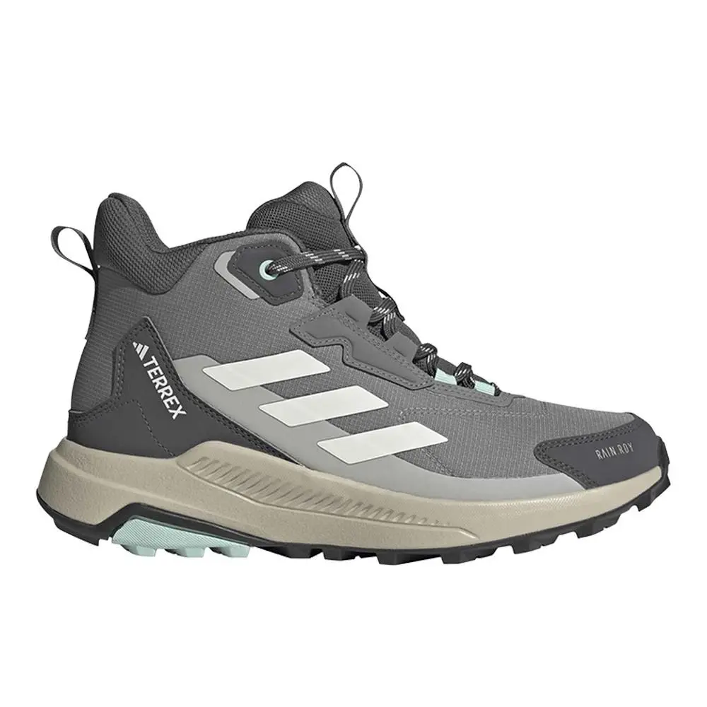 Terrex Anylander Mid Rain.rdy Hiking Womens Grey Sneakers Athletic Shoes by Adidas