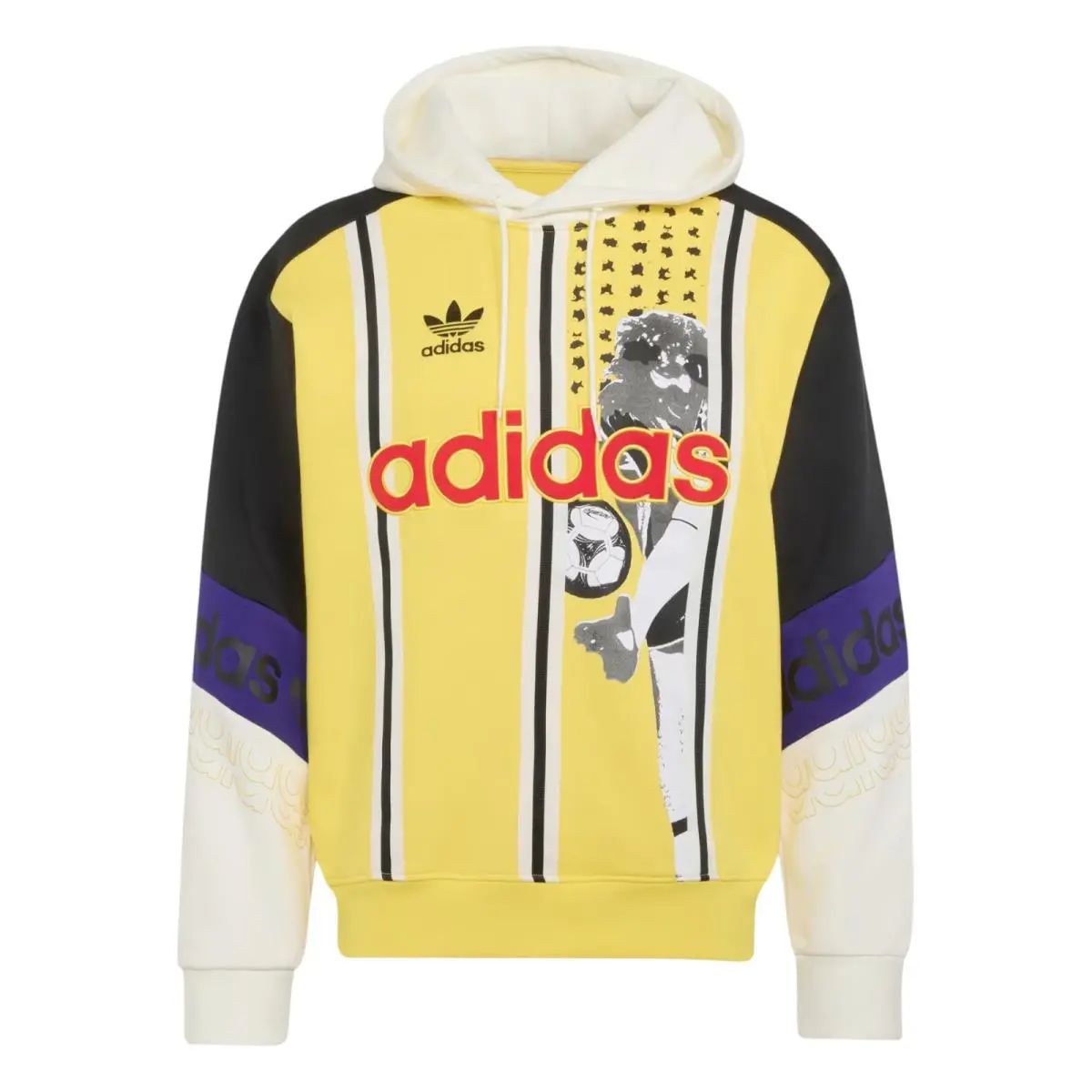Men`s Adidas Originals Archive Football Graphic Fleece Sweatshirt Hoodie