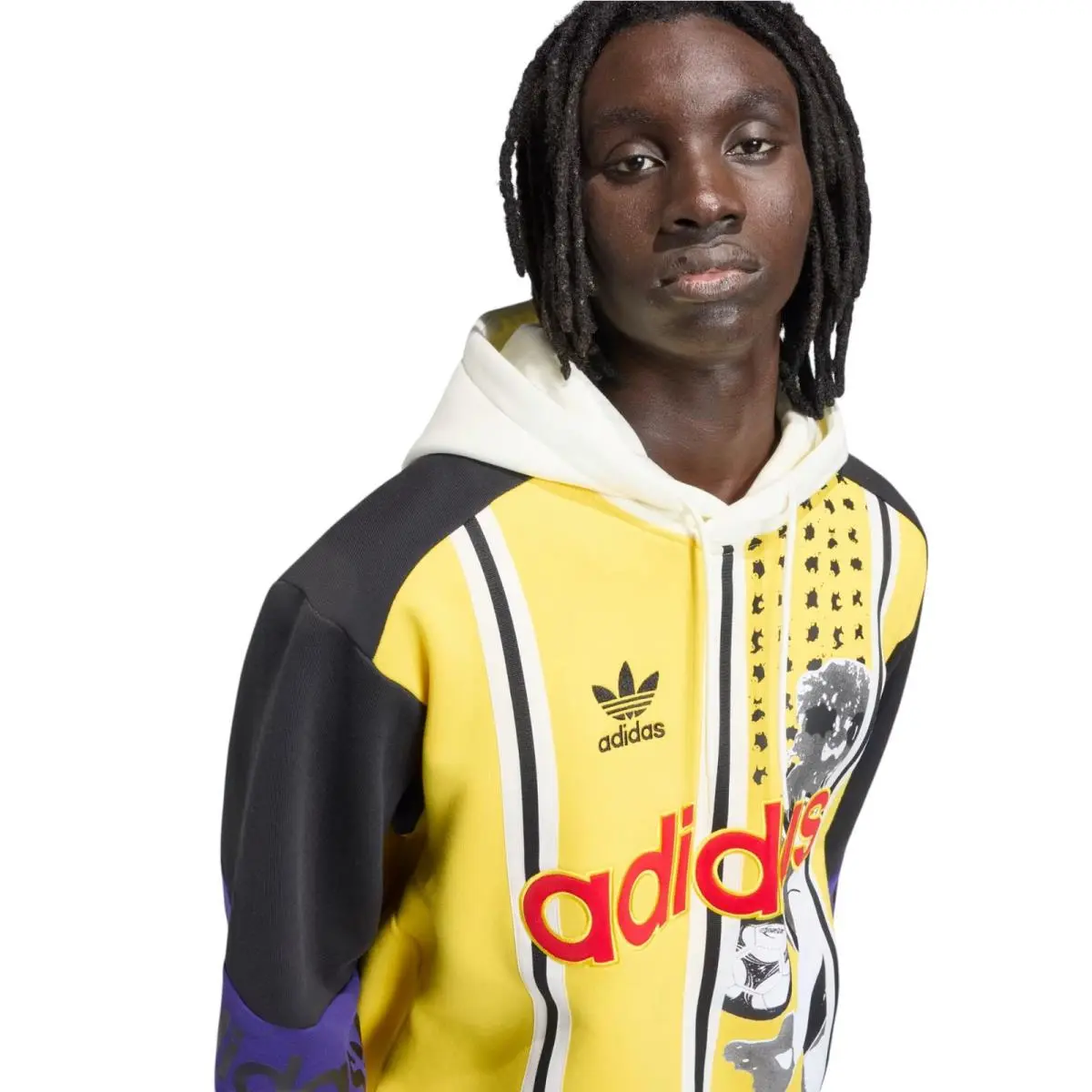 Adidas clothing - Adidas Archive Football Graphic Hoodie - KD7917 - Yellow 9