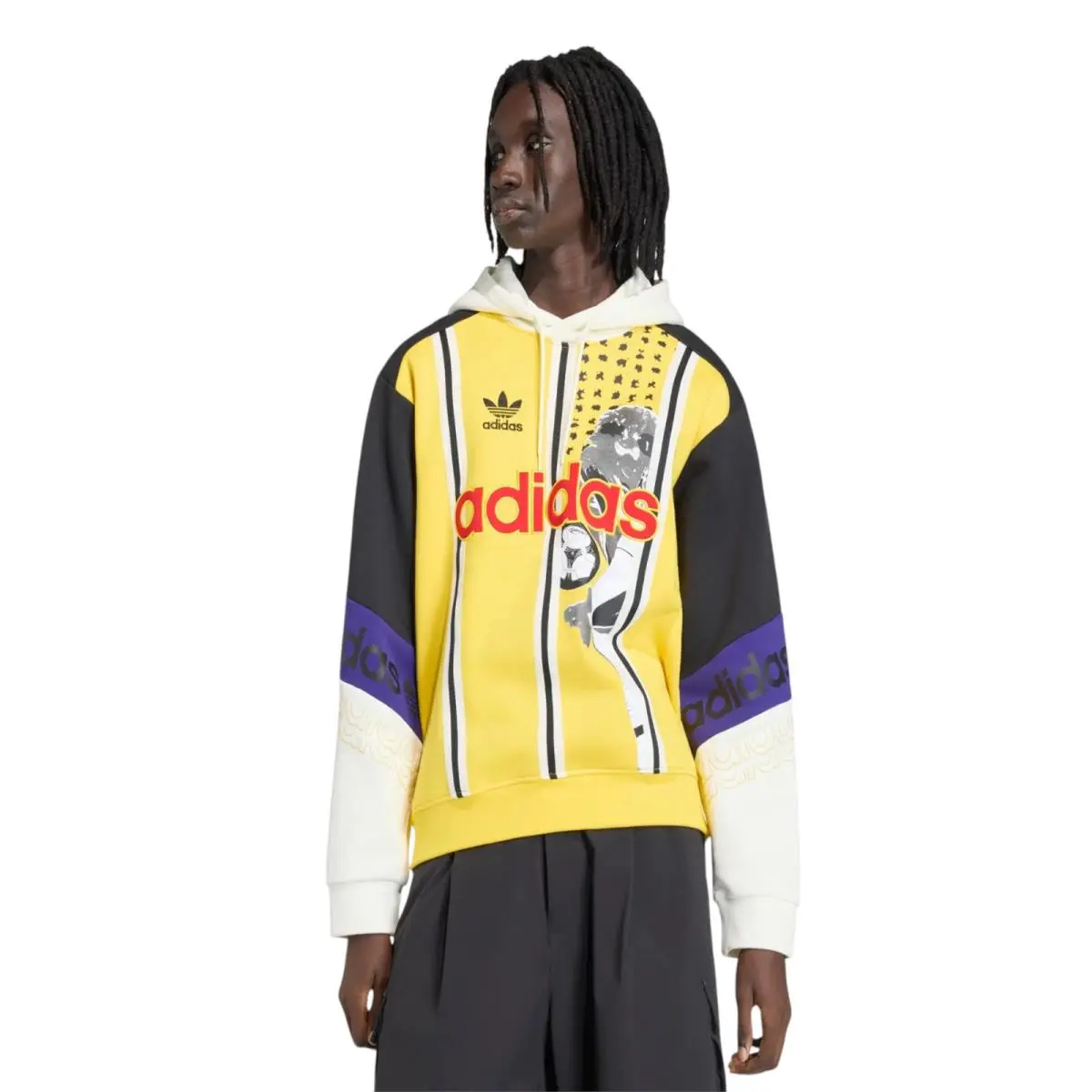 Adidas clothing - Adidas Archive Football Graphic Hoodie - KD7917 - Yellow 7
