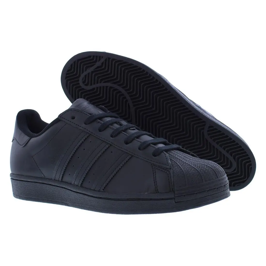 Adidas Superstar Mens Shoes - Carbon Black/Carbon Black/Carbon Black, Main: Black