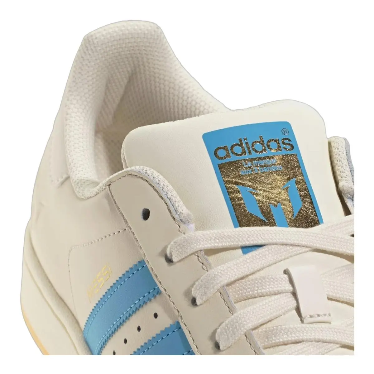 Adidas shoes - Superstar Messi - Superstar Messi - JQ1256 JR1520 KH9034 - Cream White/Semi Blue Burst/Gold Metallic 1