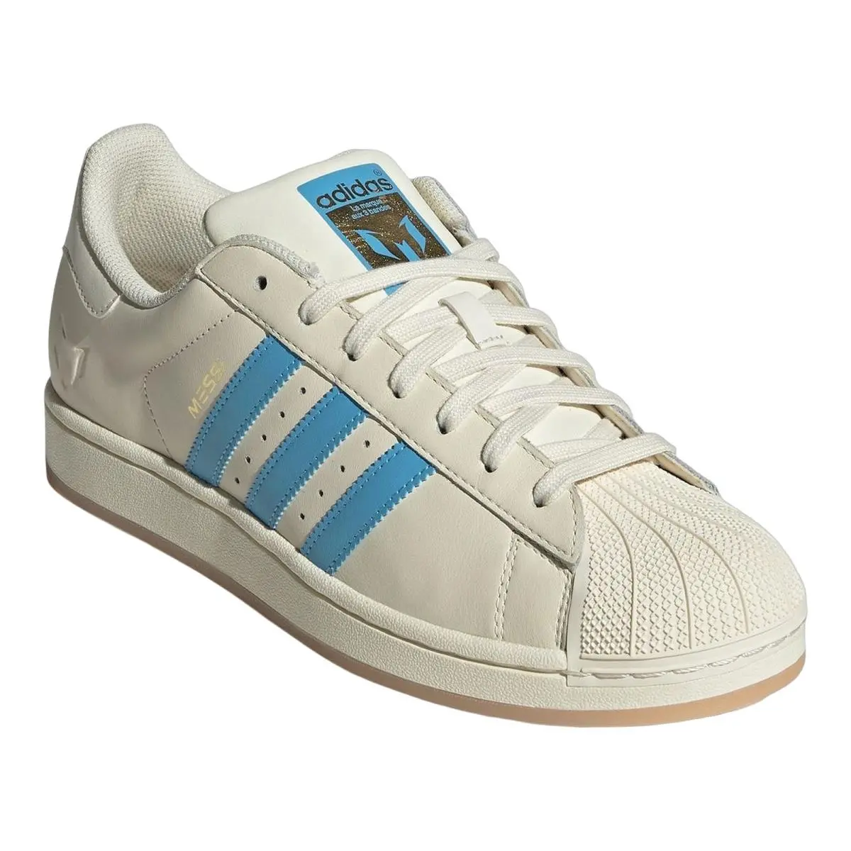 Adidas shoes - Superstar Messi - Superstar Messi - JQ1256 JR1520 KH9034 - Cream White/Semi Blue Burst/Gold Metallic 10