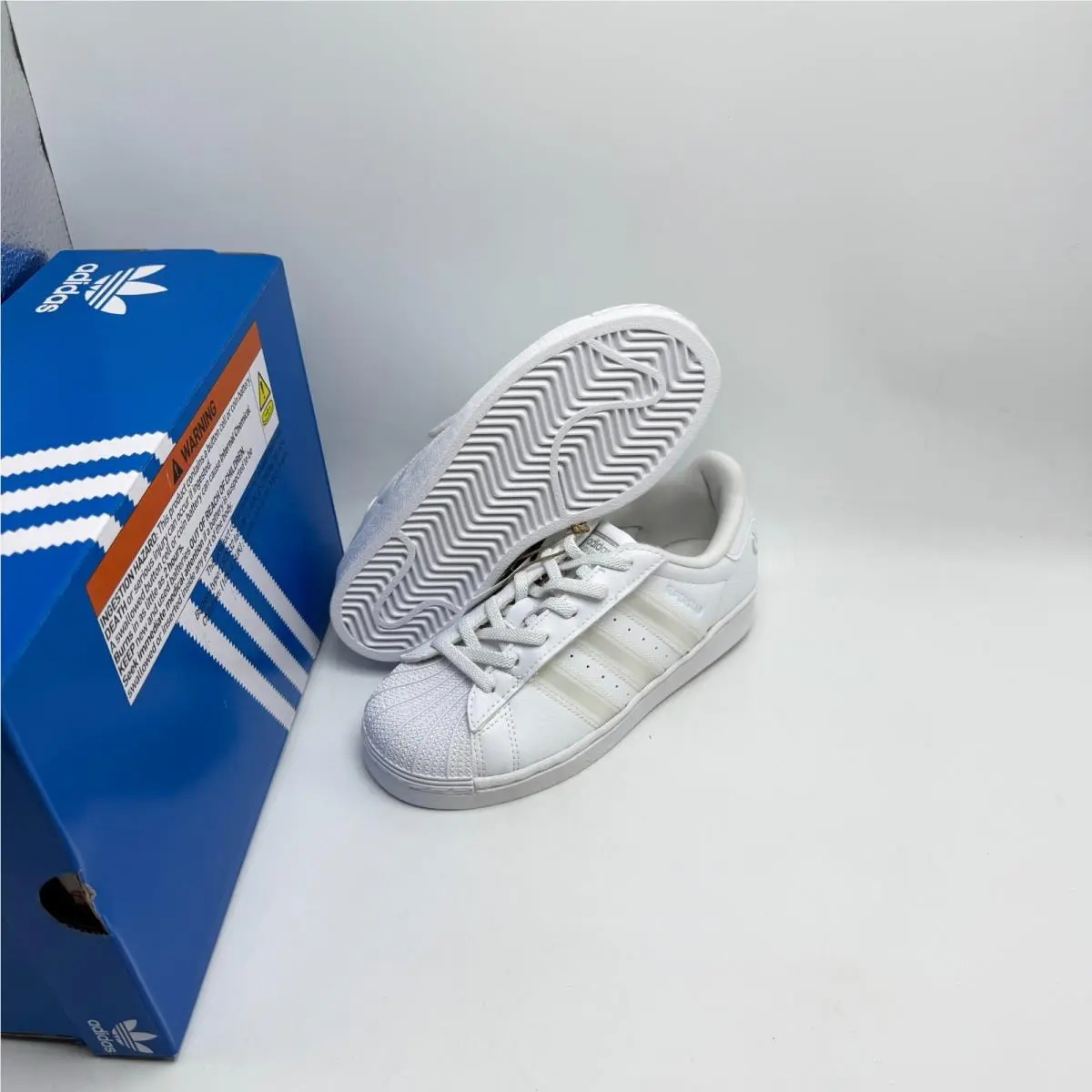 Adidas shoes - ADIDAS Superstar LED Lights C - Cloud White/Cloud White/Cloud White 5