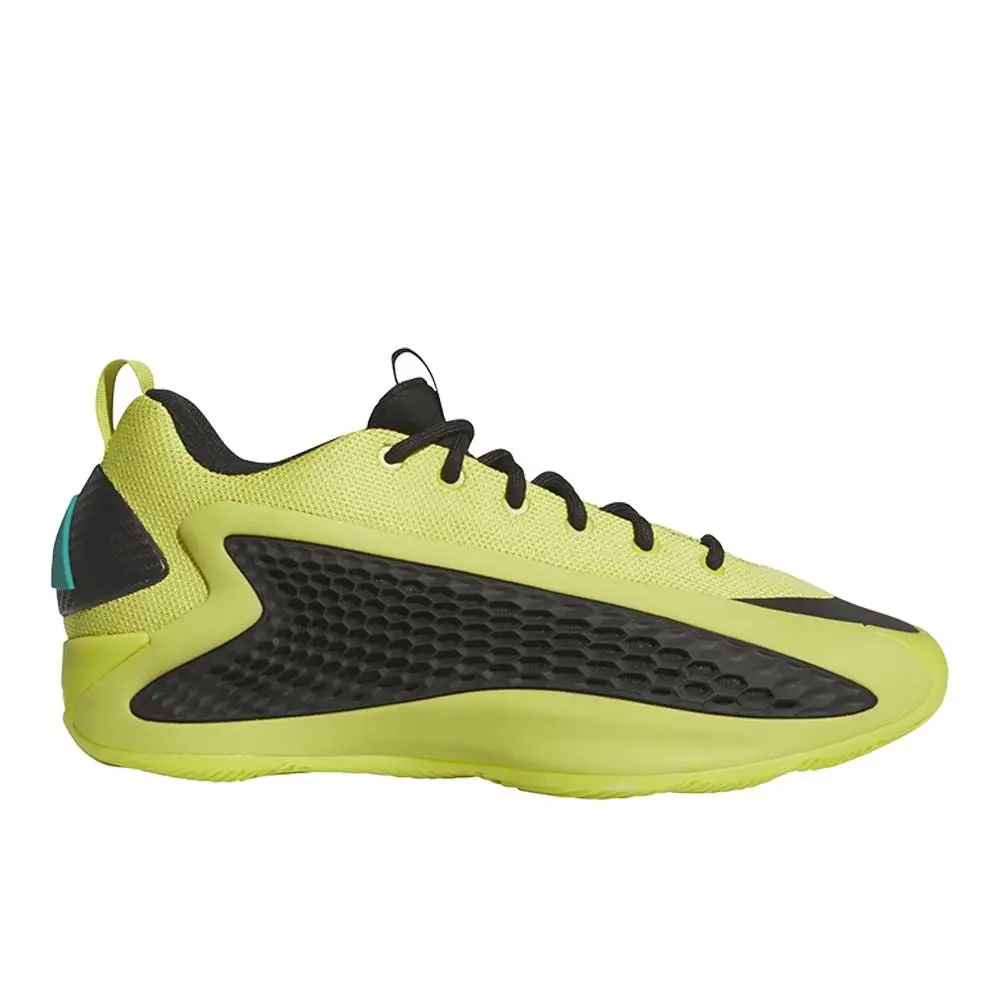 Anthony Edwards 1 Low Basketball Unisex Green Yellow Sneakers Athletic by Adidas